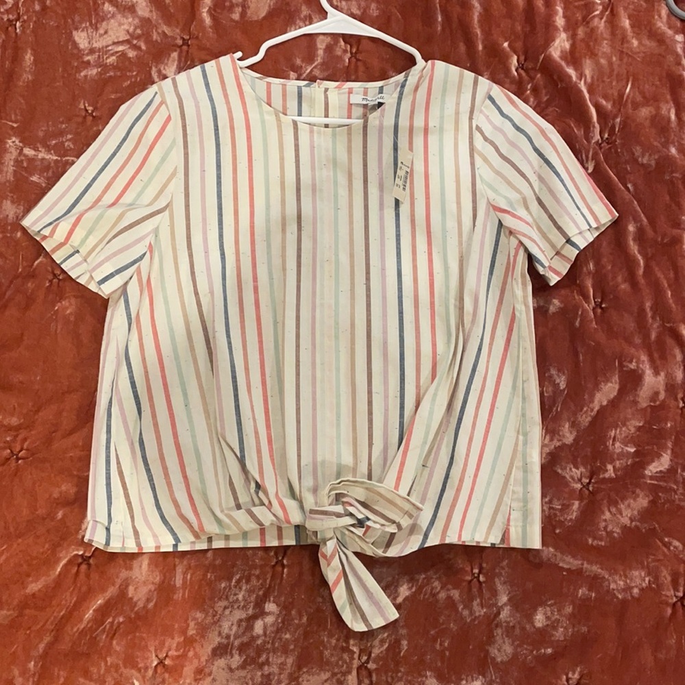 NWT Madewell Striped Linen Shirt